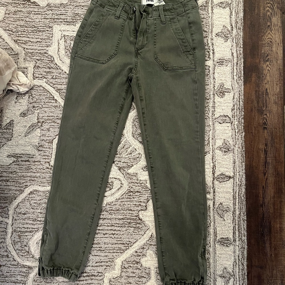 PAIGE Dark Olive Jogger Pants